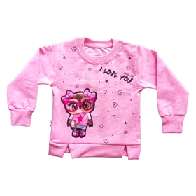 ست سویشرت و شلوار دخترانه مدل جغدی 2028