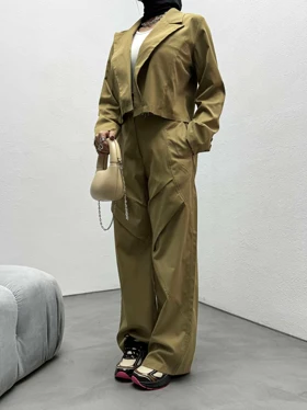 ست کت و شلوار آستین 3 دکمه