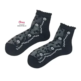جوراب شیک مجلسی ساق‌دار لب کنگره‌ای