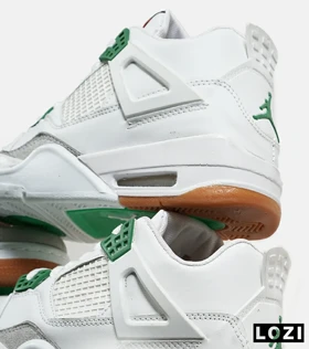 کتانی ساق‌دار زنانه و مردانه سفید سبز Nike air jordan 4