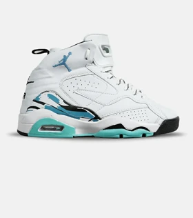 کفش کتانی ساق‌دار مردانه سفید آبی Nike air jordan 5 v02