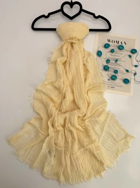 شال نخی دورریش سیمپل 20685 (لیمویی)