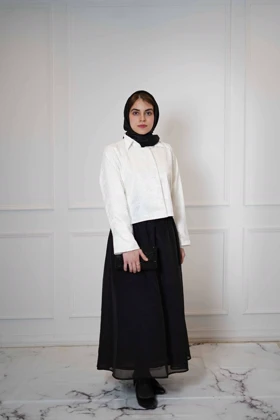 کت سفید دانتل سپید