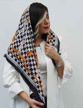 روسری ساتن ابریشم مکزیکو