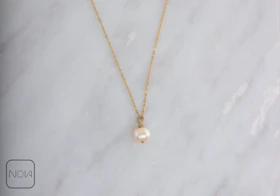 گردنبند استیل تک مروارید