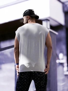 رکابی ورزشی وست بیسیک طوسی روشن