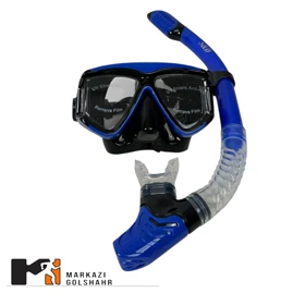 ماسک غواصی و اسنوکر 2 سوپاپه مدل M2019 (آبی)