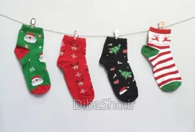 جوراب زنانه نیم ساق کریسمس