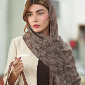 شال پلیسه طرح گوچی 20689