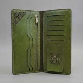 ست کیف پول و جاکلیدی چرم زنانه مدل آژین