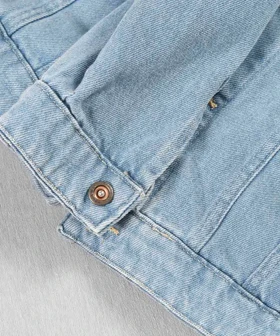 کت جین آبی یخی ساده 0201