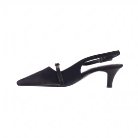 کفش پاشنه کوتاه ولنتینو تک سگک_مشکی کد 6411