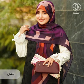 روسری نخ پنبه کوچه نگار (بنفش)