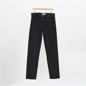 شلوار واید جین زغالی کد 657