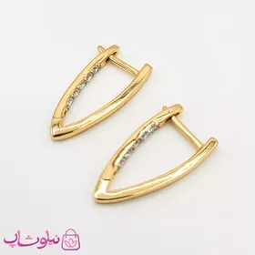 گوشواره زنانه ژوپینگ نگین‌دار