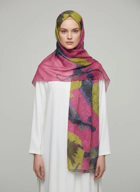 شال حریر ابریشم آفتابگردان
