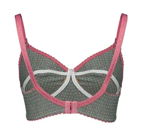 سوتین ملانژ خالدار تیره کد 103499 (رنگ بند رندوم )