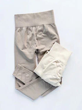 لگ ورزشی سیملس کبریتی پشت چروک کمر بافت