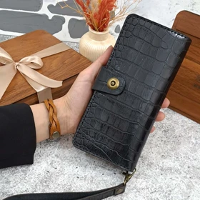 کیف پول دستی مردانه چرم طبیعی روکو