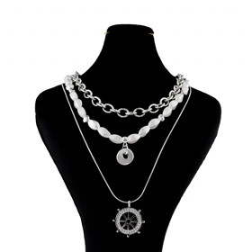 گردنبند دخترانه مدل 3 لاین دریایی