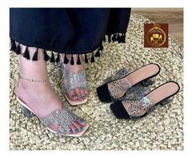 صندل و روفرشی طلقی نگینی مجلسی زنانه