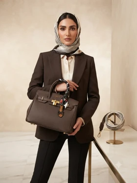 کیف زنانه دوشی هرمس بزرگ کد 200120 گالری روژانو قسطی
