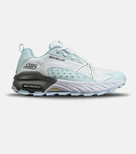 کفش کتانی طبی ورزشی آبی سفید SKECHERS max protect v.2 مدل 8081
