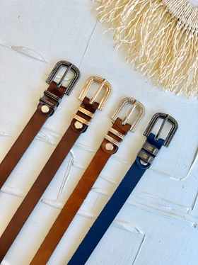 کمربند چرم زبانه دار