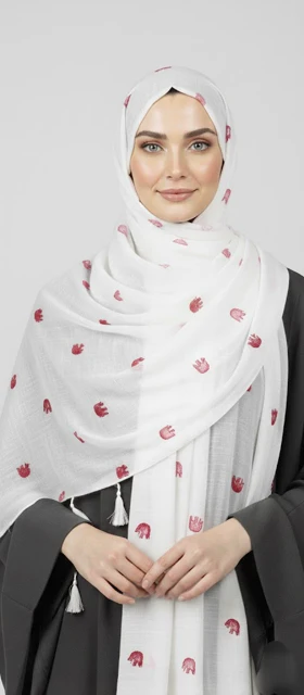 شال وال اسلپ طرح فیل گلدوزی