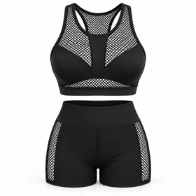 ست نیمتنه و شورتک ورزشی زنانه MB FITNESS کد 963