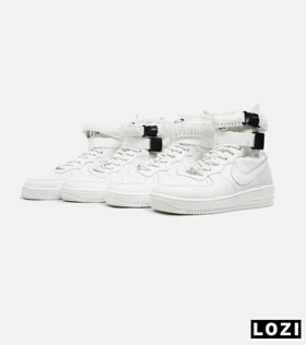 کفش کتانی ساق‌دار مردانه سفید NIKE AIRFORCE AF1