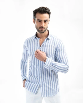 ام کی کالکشن پیراهن آستین بلند mk-25699-dark-blue