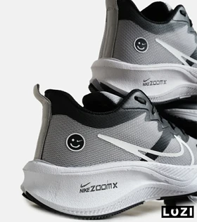 کفش کتانی بزرگ پا طوسی مشکی NIKE zoom x smiley