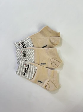 جوراب زنانه کرمی ساق کوتاه 20006