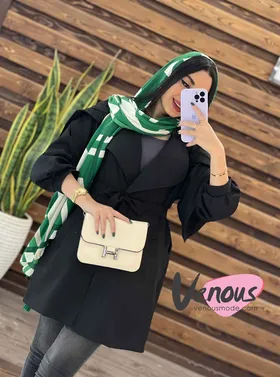 مانتو آستین ژیله دار ضربدری