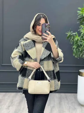 پالتو چهارخونه تک دکمه