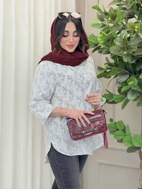 مانتو شومیزی آستین پاگن گلاره