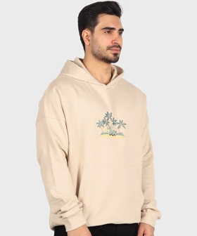 هودی کرم طرحدار فری سایز 1461