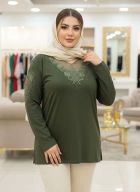 شومیز گیپوردار مدل مهگل کد 50272