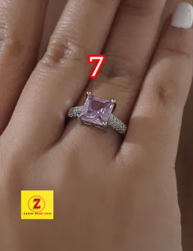 انگشتر نگینی زنانه طرح جواهر