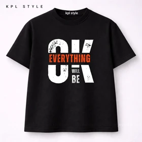 تیشرت باکسی صد درصد پنبه طرح OK | پارچه با کیفیت، دوخت مقاوم | کد 1418