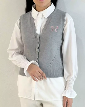 جلیقه بافت پاپیون گلدوزی کد 5337