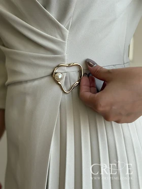 پیراهن کرپ بغل پلیسه