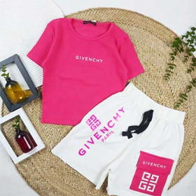 ست کراپ و شلوارک زنانه GIVENCHY