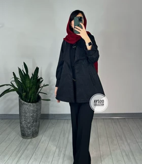 مانتو ژاکارد مروارید دوزی