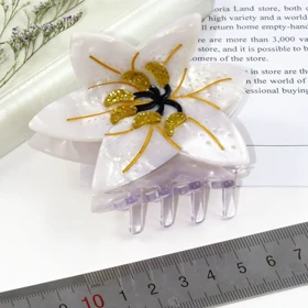 کلیپس مو زنانه مدل گل ارکیده کد 1446