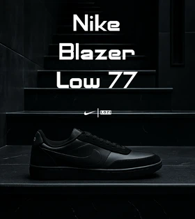 کفش نایک مردانه و زنانه مشکی Nike Blazer Low 77 مدل 7666