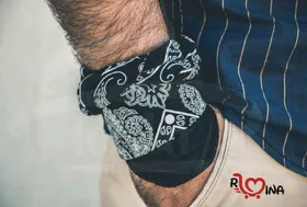 باندانا طرح بته جقه مشکی