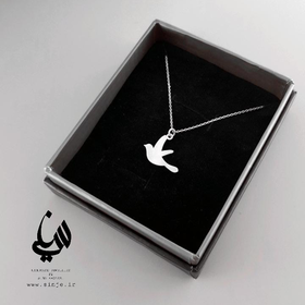 آویز گردنبند نقره کبوتر آزادی