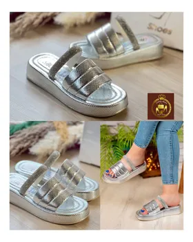 صندل دمپایی اسپرت نگینی زنانه